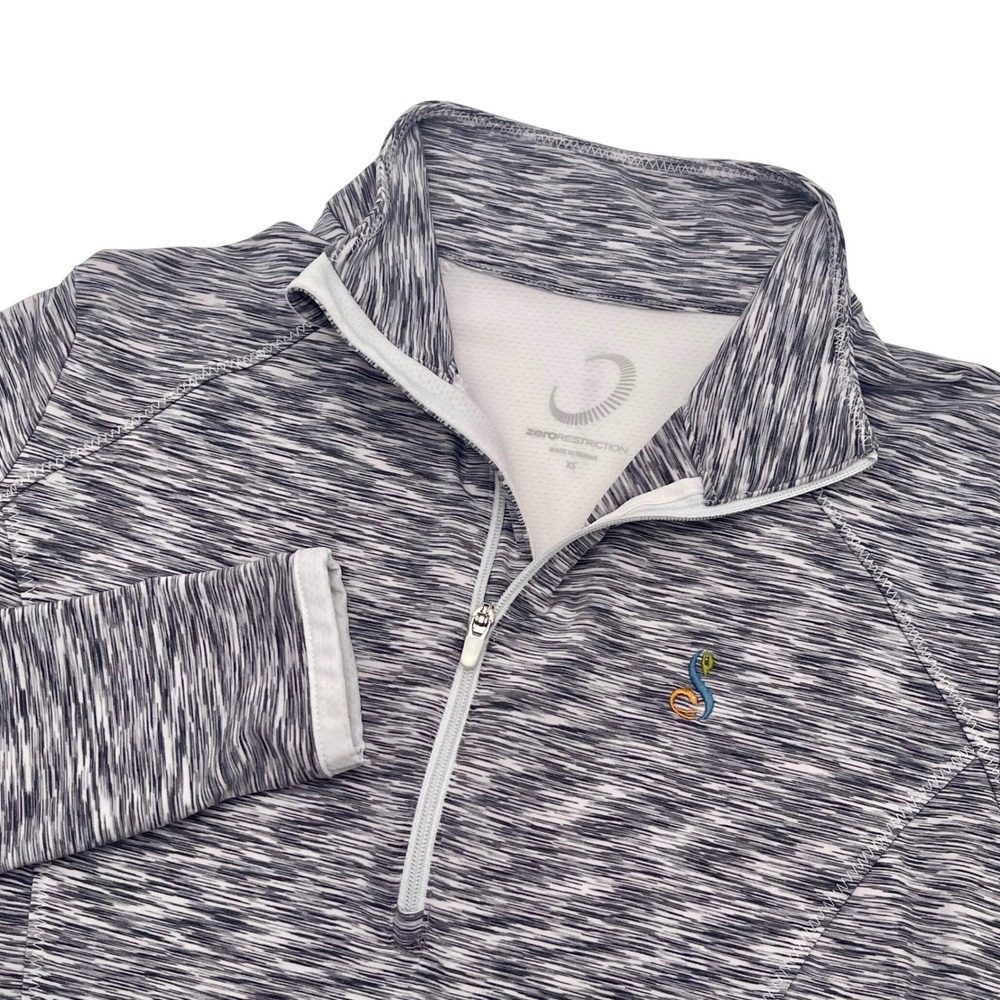 Zero Restriction Golf 1/4 Zip Women's Pullover XS Gray‎ White Golf Athletic